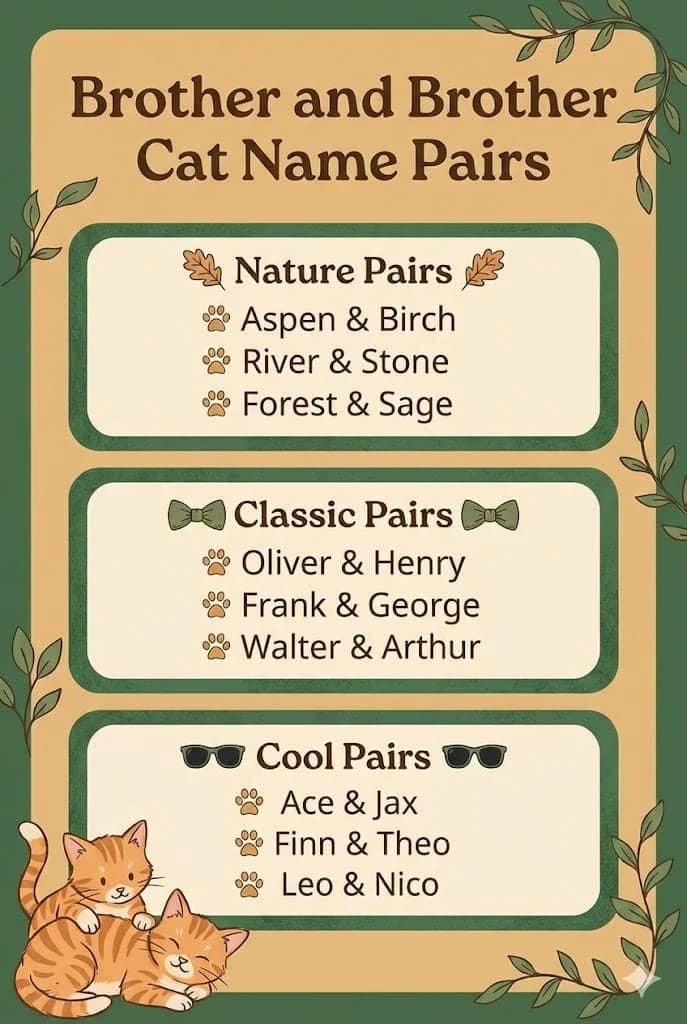 60 Adorable Sibling Cat Names For Brother & Sister Cats